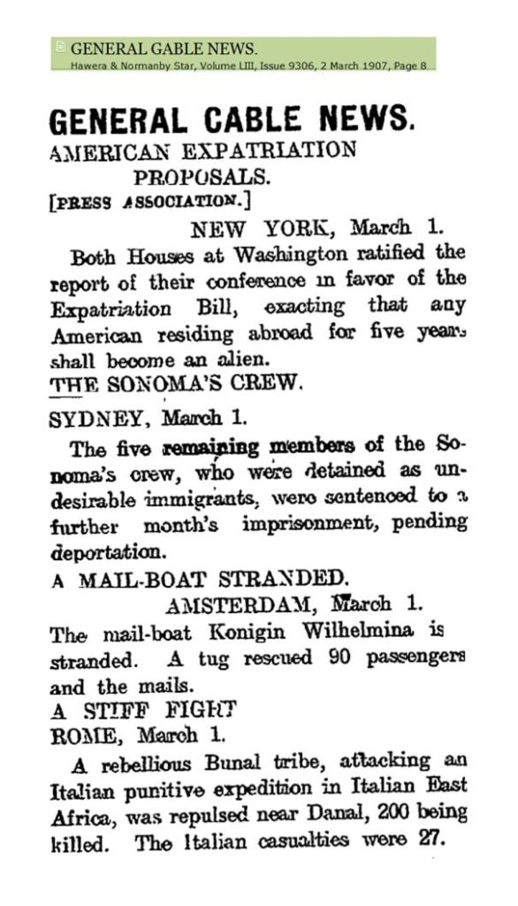 002 Ascheijde General Cable news 1907 mailboot strandedvGeneral